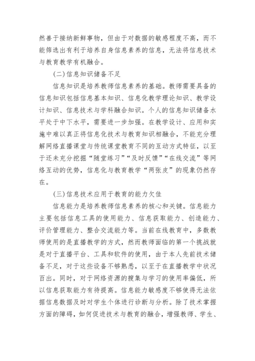 教师信息技术能力提升个人研修计划2022.docx