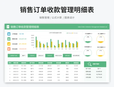 销售订单收款管理明细表