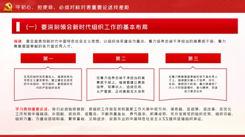 在贯彻新时代党的组织路线中担当作为PPT