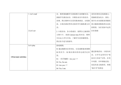 Unit 2 I’m Liu Tao B  Fun time & Cartoon time 单元整体
