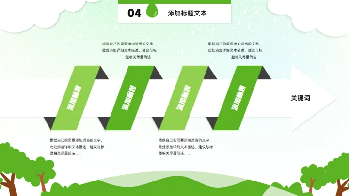 节约用水保护地球家园公益环保主题通用PPT绿色模板