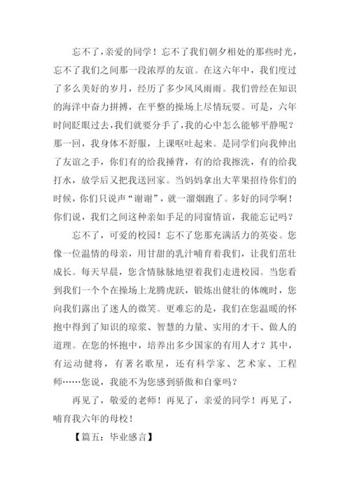 小学毕业感言700字.docx