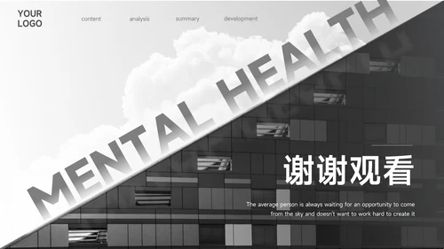 黑色简约图文高级工作总结PPT模板