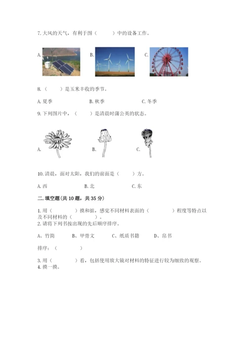 教科版科学二年级上册期末考试试卷ab卷.docx