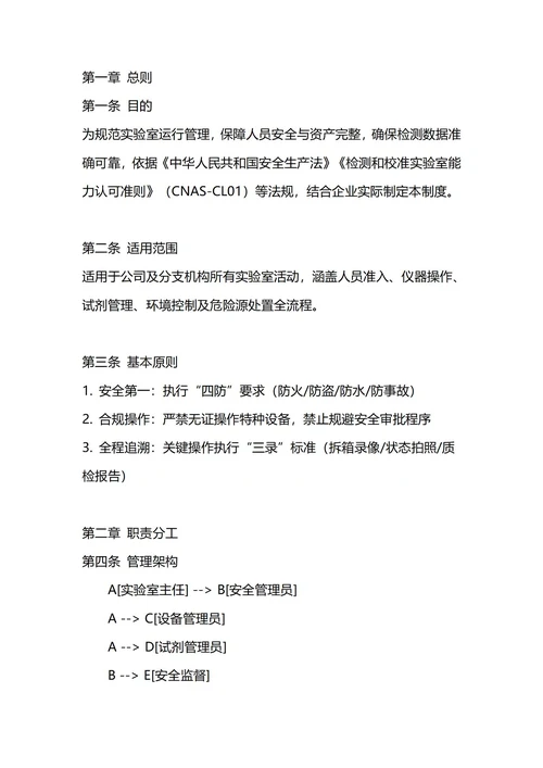 通用实验室管理制度