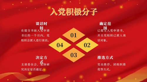 红金争做优秀党员ppt模板