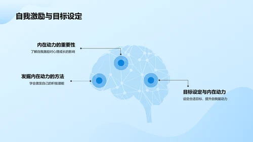 蓝色插画风大学生生心理健康PPT模板