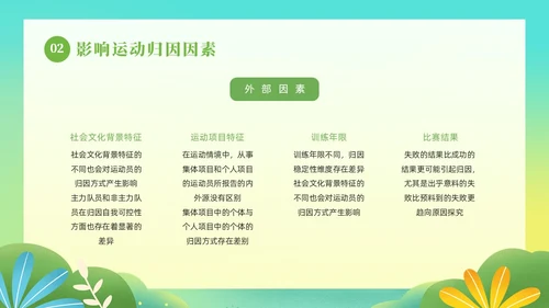 绿色卡通插画清新植物运动心理学教育课件动态PPT