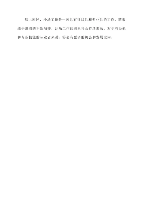 沙场工作内容