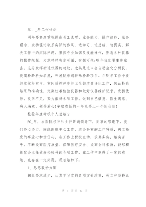 检验年度考核个人总结5篇.docx