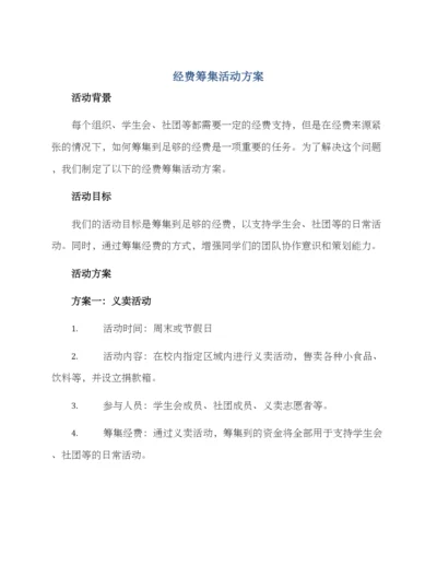 经费筹集活动方案.docx