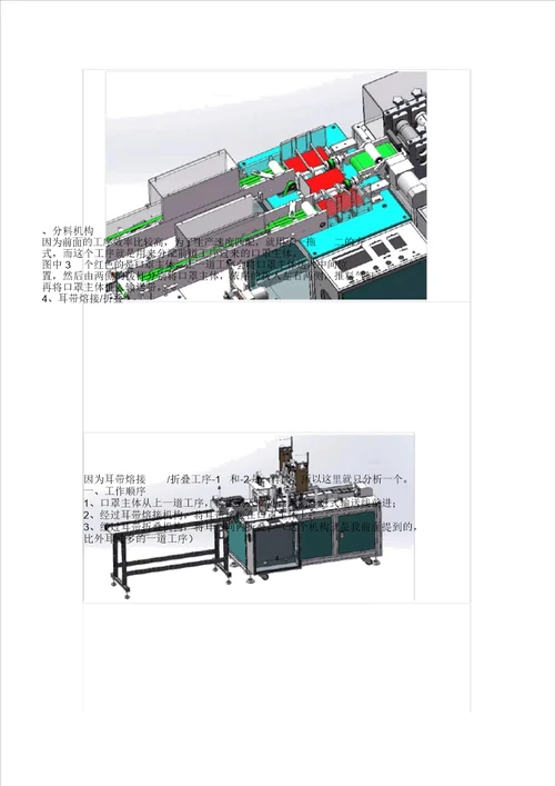 平面口罩机机械结构原理生产工序介绍附图说明