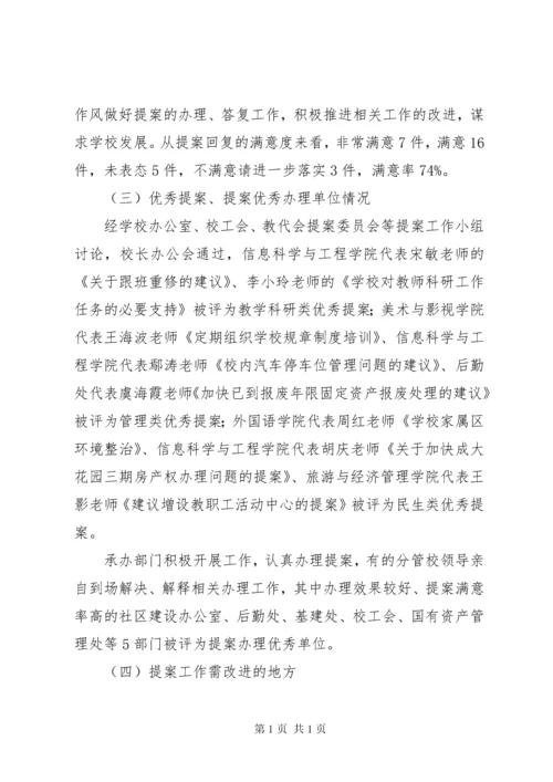 教职工代表大会提案工作报告（五篇）.docx