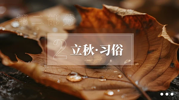 棕色简约商务立秋科普教学课件PPT模板