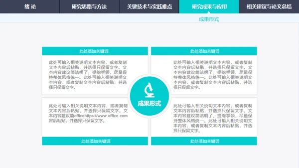 绿色渐变导航式动态毕业答辩通用PPT模板