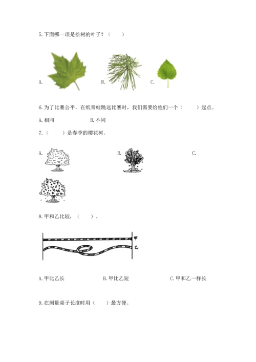 教科版一年级上册科学期末测试卷【培优】.docx