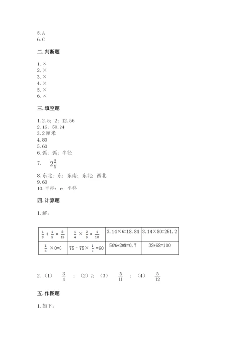 2022人教版六年级上册数学期末测试卷【考点梳理】.docx