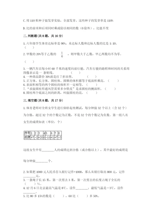 冀教版小升初数学模拟试卷精品【黄金题型】.docx