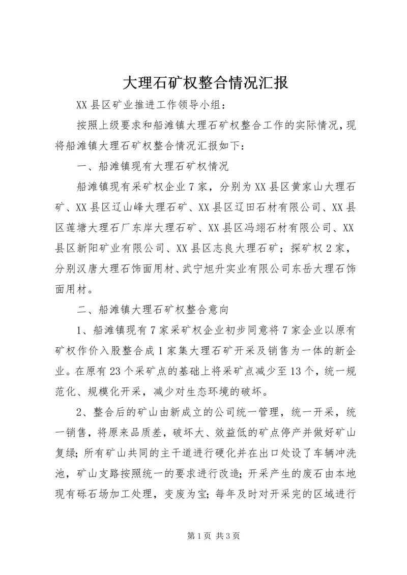 大理石矿权整合情况汇报.docx