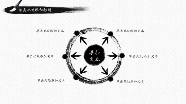 古香古色水墨中国风佛教文化ppt动态模板