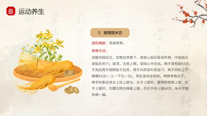 浅色水墨中国风立冬养生PPT模板