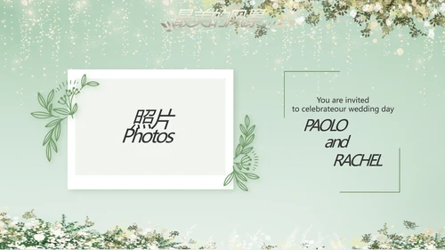 婚礼舞台开场片头相册婚礼纪念册PPT