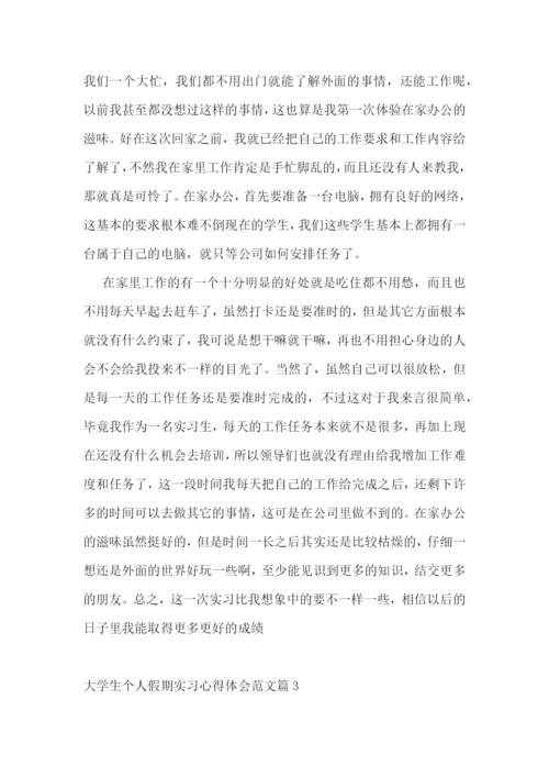 大学生个人假期实习心得体会范文(7篇).docx