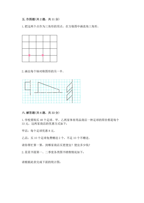 人教版四年级下册数学期末测试卷附完整答案【有一套】.docx