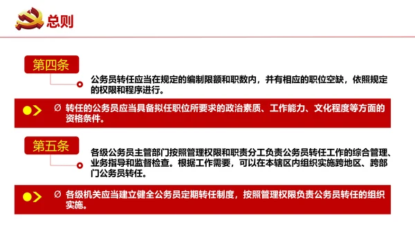 公务员转任规定《公员员法》通用PPT课件模板