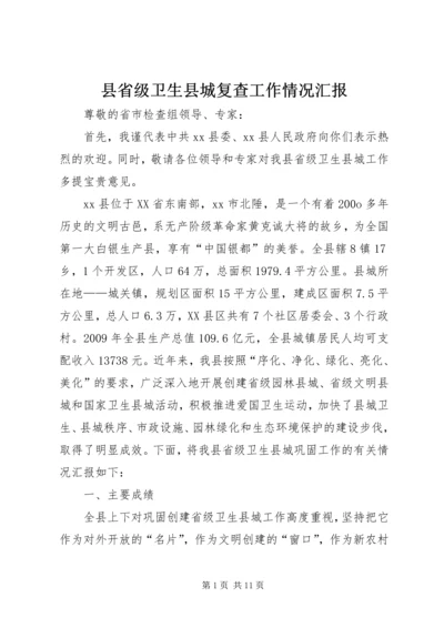 县省级卫生县城复查工作情况汇报.docx