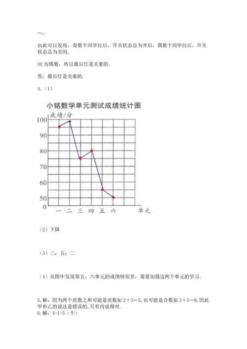 人教版五年级下册数学期末测试卷附答案【综合题】.docx