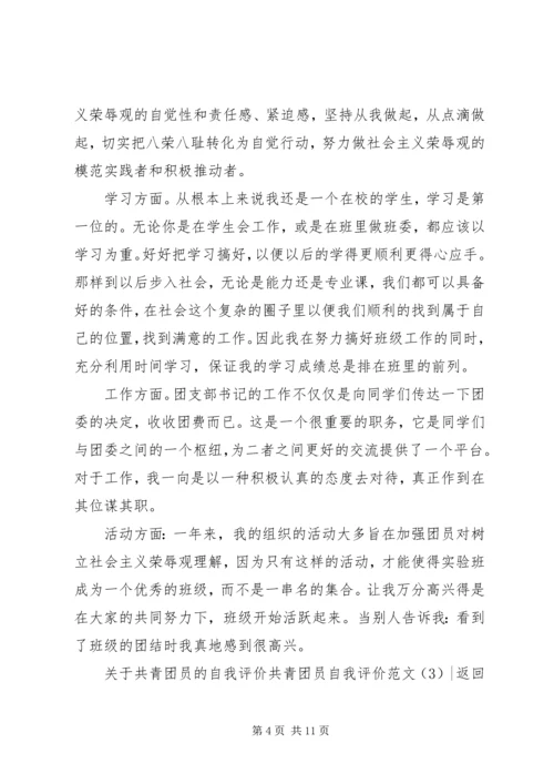 共青团员自我评价范文3篇.docx