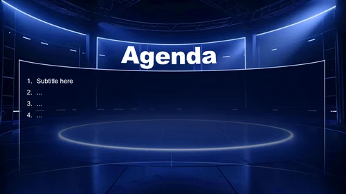 蓝色渐变科技风发布演讲通用PPT主题