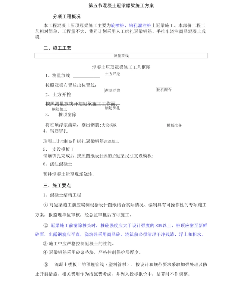 混凝土冠腰梁施工方案.docx