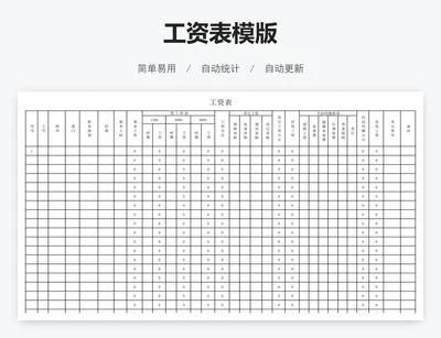 工资表模版