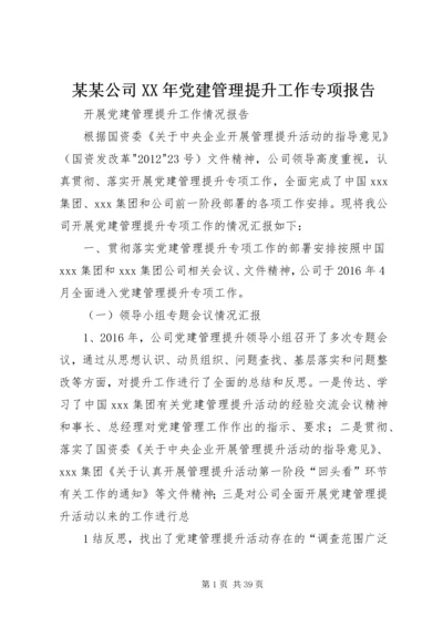 某某公司XX年党建管理提升工作专项报告.docx