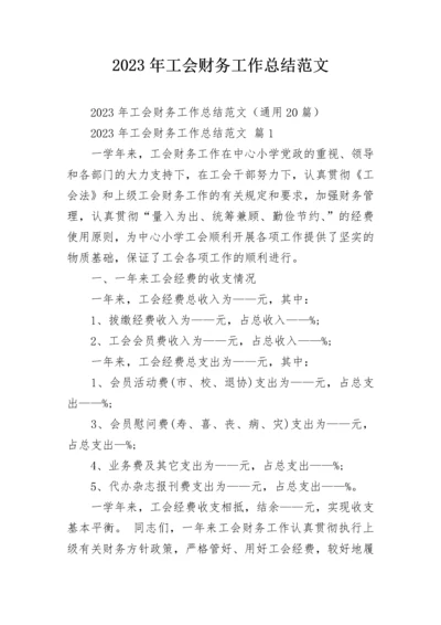 2023年工会财务工作总结范文.docx