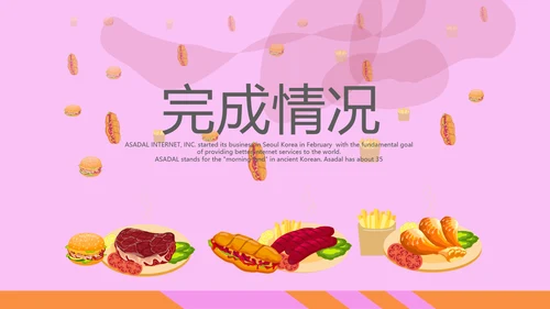 粉色时尚汉堡店宣传动态PPT
