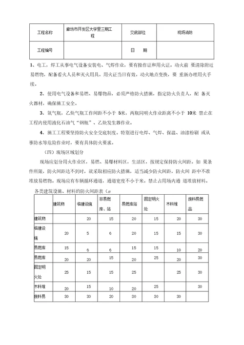 现场消防技术交底