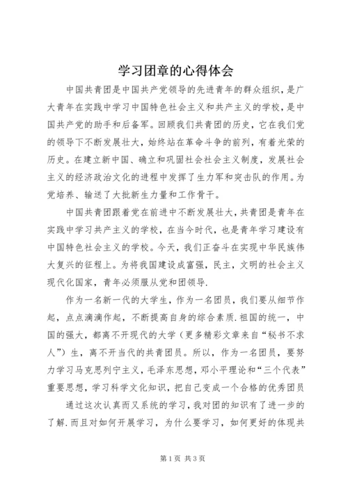 学习团章的心得体会 (5).docx