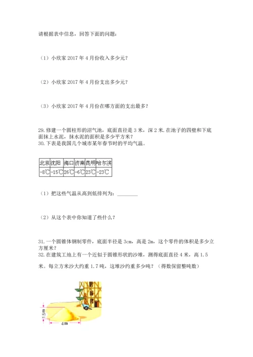 六年级小升初数学应用题50道（各地真题）word版.docx