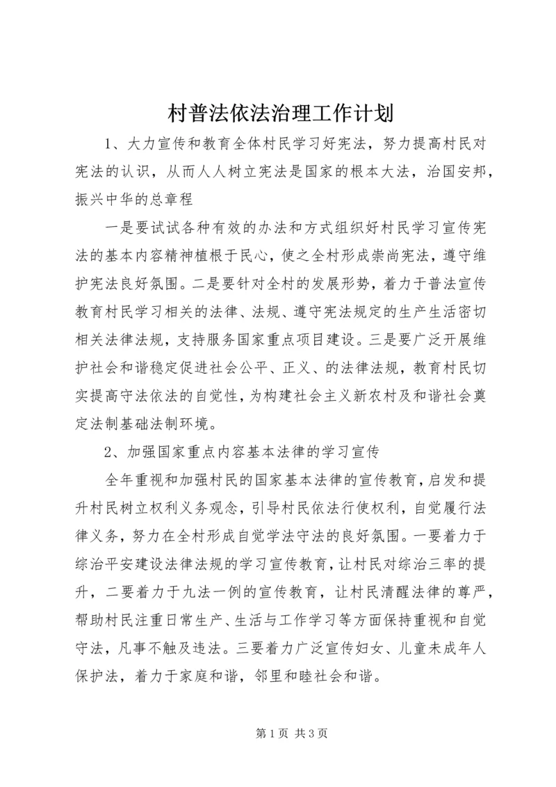 村普法依法治理工作计划 (2).docx