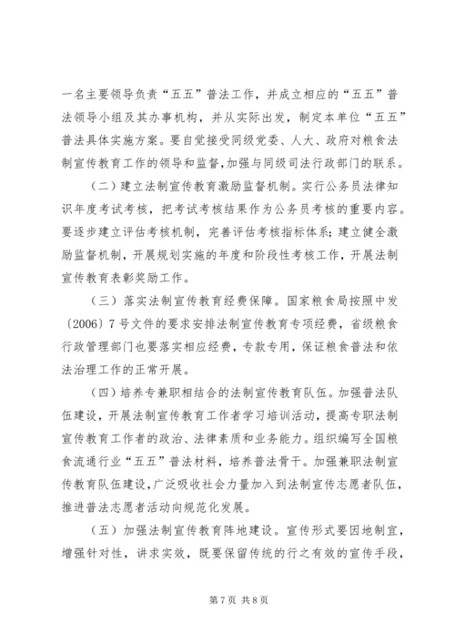 粮食系统五五普法宣传教育规划 (2).docx