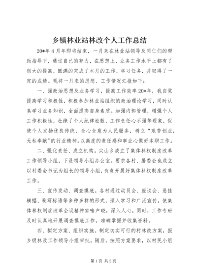 乡镇林业站林改个人工作总结.docx