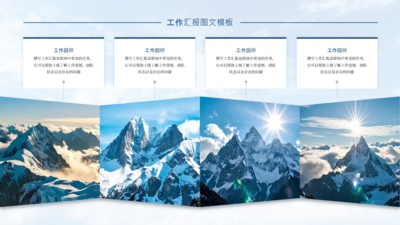 蓝色商务风工作汇报图文页