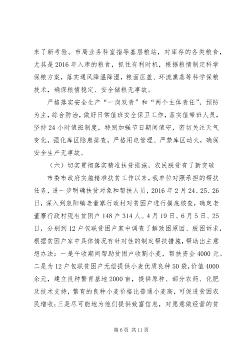 粮食局XX年工作总结及XX年计划.docx