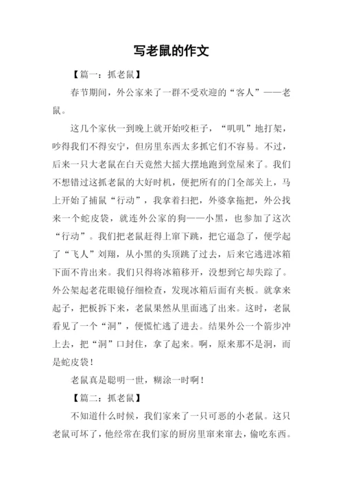 写老鼠的作文.docx