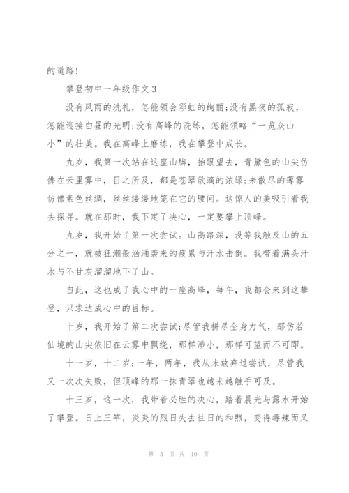 攀登初中一年级作文5篇.docx