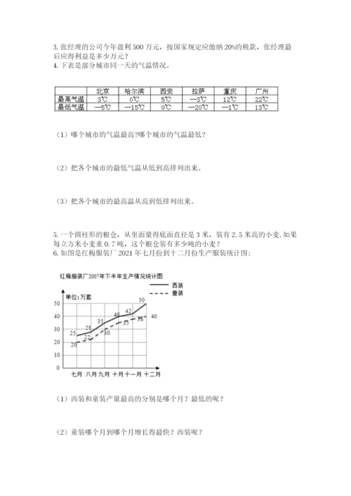 黑龙江【小升初】2023年小升初数学试卷（能力提升）.docx