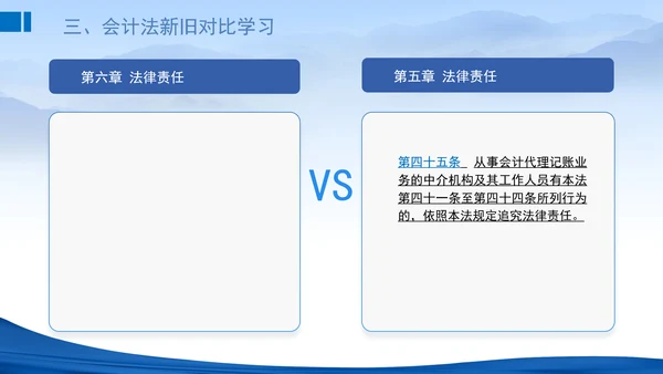 2024新修订中华人民共和国会计法新旧对比学习解读PPT